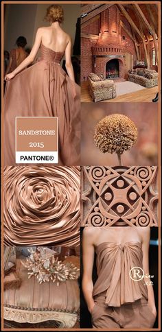 a collage of photos showing different types of dresses and accessories in various colors, with text that reads handstone 2013 pantone