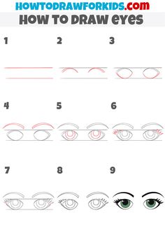 how to draw eyes step by step instructions for kids and beginners in this video, you