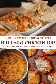 high protein instant pot buffalo chicken dip is the perfect appetizer for any party