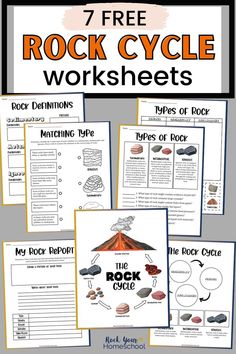 Rock Cycle Worksheet, Earth Science Activities, Rock Science, Earth Science Lessons, Simple Science, Rock Cycle, 7th Grade Science, 8th Grade Science, 4th Grade Science