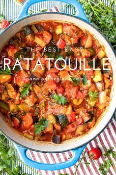 the best easy ratatoulie with tomatoes, zucchini and parsley