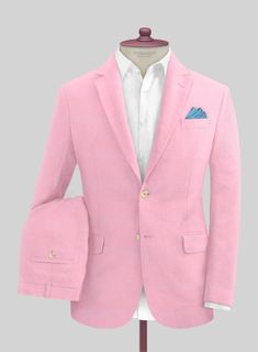 Steer through the sartorial sea by donning our Italian Prato Pink Linen Suit. Furthermore, retain the boldness of your wardrobe with this suit, cut from a pure linen fabric with a soft, durable and breathable character superior for hot and humid conditions. Also, pair the elegant contemporary designs with a nicely tail White Linen Suit, Herringbone Tweed Jacket, Green Velvet Jacket, Grey Wool Suit, Royal Blue Suit, Adidas Casual, Mens Trendy Outfits, Linen Suits, Pink Suit