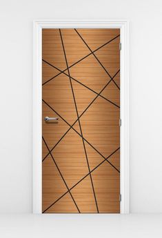 a door with an abstract design on it