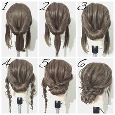 Chignon Simple, 60 Hairstyles, Copper Balayage, Hairstyles For Medium Length Hair Easy, Shoulder Hair, Penteado Cabelo Curto, Hair And Beauty, Braided Bun