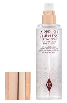 Charlotte Tilbury Airbrush Flawless Makeup Setting Spray | Nordstrom Hydrating Setting Spray, Charlotte Tilbury Airbrush Flawless, Beauty Quiz, Makeup Setting Spray, Airbrush Makeup, Aloe Vera Leaf, Diy Kits Gift, Makeup Application, Flawless Makeup