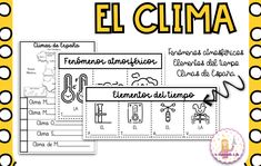 the spanish language worksheet for el cima with pictures and words on it