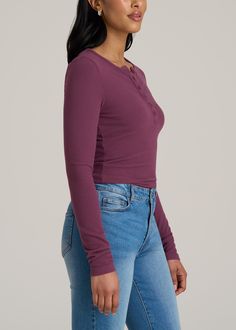 About Our Long Sleeve Ribbed Crewneck Women's Tall Henley Shirt Both a basic and a favorite, the Henley shirt has been around for over 100 years. It originally gained popularity as sportswear, as it was comfortable, clean, and free of a cumbersome collar. Over time, it became a staple wardrobe piece for both men and women for the same reasons. We know the challenge of shopping for women’s tall long-sleeve shirts. That’s why we’ve designed this women’s tall Henley shirt specifically for ladies fr Scrubs Dress, Staple Wardrobe, Cozy Sleepwear, Staple Wardrobe Pieces, Summer Lookbook, Henley Shirt, Sports Blazer, Long Sleeve Tee Shirts, Clothing Care