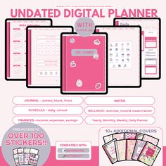 Money+ Digital Journal Planner Cute Pastel Digital Planner | All-in-One | Undated Dated Goodnotes No prettyramadanplanner #goalplanner🖖🏻 Planner Setup Ideas, Journal Daily Planner, Daily Planner Journal, School Wellness, Free Daily Planner, Planner Setup, Food Tracker, Journal Daily, Planner Ipad