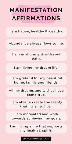 a pink poster with the words, i am happy, healthy and healthy