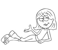 Cartoon Characters Coloring Pages, Character Outline, Pencil Drawings Of Girls, Kids Cartoon Characters, Printable Coloring Pages For Kids, Black Girls With Tattoos, Simple Canvas Paintings, Coloring Pages For Boys, Lizzie Mcguire