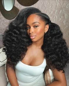 Heat Free Hair, Big Wavy Hair, Fall Haircut, Haircut For Black Women, Heat Free Hairstyles, Hair Motivation, Blowout Hair, Hair Crush