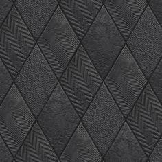 an image of a black wallpaper with diamond shapes on it's sides and diagonals in the middle