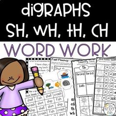 Everything you need to teach the Digraphs SH, WH, TH, and CH! This Digraph Activity Bundle contains 8 different ways to practice digraphs. This reading intervention pack includes sorts, posters, task card games, and MORE! This pack is perfect for whole group, small group, RTI, literacy centers, etc!Check out the PREVIEW for a closer look inside this pack!LOVE THIS PACK?! Save $$ and buy the GIANT BUNDLE here!This Digraphs (sh, ch, th, wh) Suitcase includes the following 8 activities: Phonic Post Ch Activities, Amy Mcdonald, Fall Kindergarten Activities, Ch Words, Digraphs Activities, No Prep Activities, Reading Center, Phonics Posters, Prep Activities