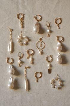 Boho Wedding Earrings, Pearl Collection, Diy Schmuck, Handmade Gold