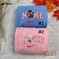 Embroidered Shirts - Teeneon Nike Embroidered Sweatshirt, Disney Nike, Beauty And The Beast Disney, The Beast Disney, Beast Disney, Flynn Rider, Stitch And Angel, Gwen Stacy, Disney Beauty And The Beast