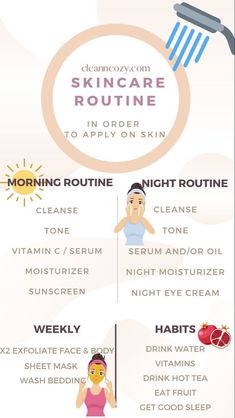 Weekly Skin Care Routine, Clear Healthy Skin, Clear Skin Tips, Beauty Tips For Skin, Skin Care Routine Steps, Body Care Routine