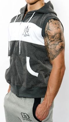 Sleeveless Gym Hoodie in gray | Gym generation – Gym Generation