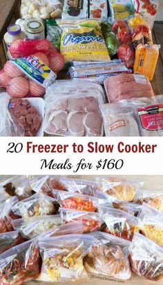 freezer to slow cooker meals for $ 150