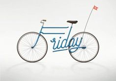 a bicycle with the word friday written on it