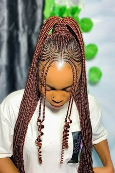 Latest Braids Styles for African American Women Cornrows With Box Braids, Latest Braided Hairstyles, Latest Hair Braids, Cornrows Braids For Black Women, Hair Styles Braids, Styles Braids, African Hair Braiding Styles