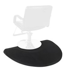 a black and white chair sitting on top of a table