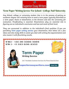 an advertisement for term paper writing services