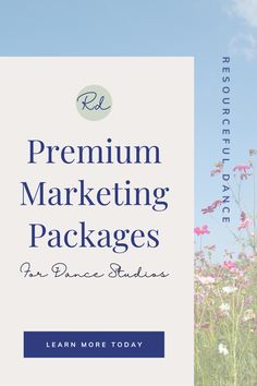 a field full of flowers with the words premium marketing packages on it