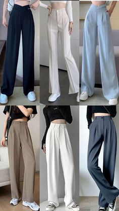 Korean Pants For Women, Trouser Outfit Ideas Women, Classic Style Outfits, Elegante Casual