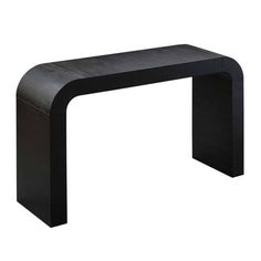 a black console table with curved legs on an isolated white background for use in any room