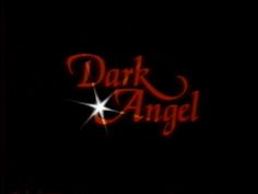 the logo for dark angel on a black background