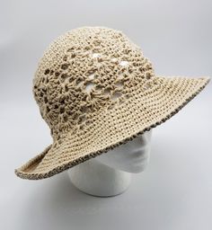 Lovely Vintage Style Sun Hat  Fashionable and functional soft-brimmed crochet sun hat is the perfect accessory for summer, spring or anytime you're outdoors in the sun and is available in several colors.  Wear it at the beach, on a hike, while gardening, at a picnic, at the park, at the pool, at a barbecue, on vacation, to a wedding or party, on a bad hair day or anytime to protect your face and eyes from the sun.  It also makes a terrific gift. Handmade with 100% cotton yarn.  It is lightweight, washable and convenient to travel with. Machine wash gentle cycle or hand wash in cold water.  Roll in a clean towel to remove excess moisture then lay flat to dry.   MADE TO ORDER - This sun hat is Made to Order.    COLOR:   My lead (processing) time varies according to my yarn inventory.   If I Sun Hat Crochet, The Lavender Chair, Crochet Sun, Crochet Sun Hat, My Style Bags, Summer Sun Hat, Clean Towels, Hat Crochet, Bad Hair Day