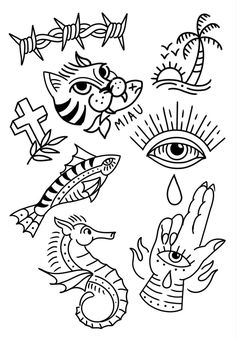 Outline Flash Tattoo, Quirky Traditional Tattoo, Small American Traditional Tattoo, Apprentice Tattoos, Eden Tattoo, Traditional Tattoo Filler, Doodle Bob, Tattoo Line Art