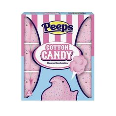 peeps cotton candy with pink frosting and sprinkles on the top