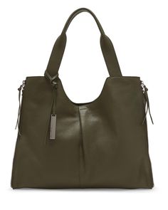 PRICES MAY VARY. Leather Material Magnet Closure pebbled leather Luxury Michael Kors Coated Canvas Shoulder Bag, Leather Fob, Green Bags, Box Pleats, Green Bag, Leather Material, Vince Camuto, Pebbled Leather, Tote Handbags