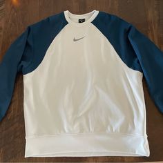 Brand New Without Tags! Took Tags Off With Intent To Wear But Just Never Did! Any Questions Please Ask Smoke Free Home Nike White Sweatshirt With Ribbed Cuffs, White Nike Sweatshirt With Ribbed Cuffs, White Sports T-shirt With Ribbed Cuffs, White Nike Crew Top, Nike White Crew Top, Nike White Crew Neck Sweatshirt, White Nike Crew Neck Sweatshirt, Nike White Relaxed Fit Sweatshirt, White Nike Sweatshirt Relaxed Fit