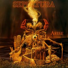 sepultra - arise cd cover artwork with fire and flames coming out of it