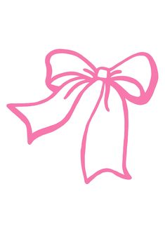 a pink bow on a white background