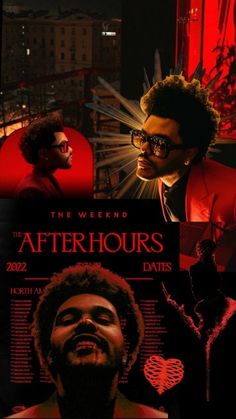 the poster for the upcoming film after hours with an image of two men and one woman