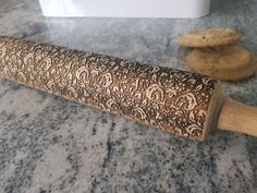 Flourish, Rolling Pin, Embossed, Engraved, Wooden Rolling Pin, Cookie Stamp, Laser, Hardwood 10 inch, Design, Pattern , pottery, pottery texture roller We are offering you an engraved rolling pin made of hard wood. It is great for embossing the pattern into dough! This would make great hostess gifts, birthday gifts or a great way to show off during the holidays! This is aldo great for pottery! We recommend hand washing to prolong the life of your rolling pin. Size: 10 inches- from handle to hand Nature Pottery, Knitted Throw Patterns, Easy Knit Blanket, Pottery Molds, Engraved Rolling Pins, Royal Pattern, Wooden Rolling Pin, Embossed Rolling Pin, Cookie Stamp