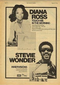 an advertisement for the movie steve wonder and dana ross