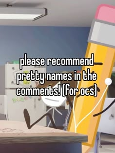 someone is saying please recommend pretty names in the comments for oes