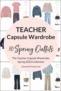 Bright Spring Capsule Wardrobe 2023, Spring Work Outfits For Women 2023, Early Spring Outfits 2023, Teacher Capsule Wardrobe Spring, Spring Business Casual Outfits 2023, Spring Teacher Outfits 2024, Spring 2023 Capsule Wardrobe, Spring 2023 Capsule, 2023 Spring Outfits