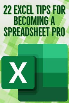 a green book with the title 22 excel tips for becoming a spreadsheet pro