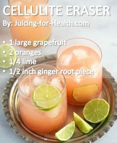 Juice Recipe That Blasts Away Cellulite and Flushes Out Toxins - Juicing for Health Best Fat Burning Foods, Juicing For Health, Think Food, Idee Pasto Sano, Detox Juice, Health Drink