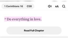 the text reads, do everything in love read full chapter