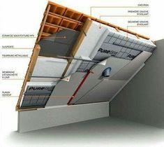 an image of the inside of a building with all its components labeled in english and spanish