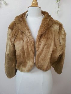 Faux fur tan jacket shrug Shrug Jacket, Unique Items Products