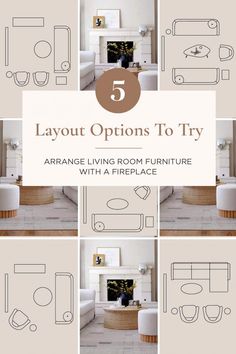 the top five layout options to try for an apartment living room furniture with a fireplace