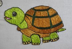 a close up of a drawing of a turtle