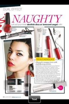 Naughty  / Summer 2012 LouLou Magazine #louloumagazine Mally Beauty, Makeup Board, Revlon, Mary Kay, Makeup Yourself, That Look, Editorial, Magazine, Makeup